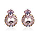 Blush Royale Crystal Earrings – Exquisite Pastel Statement Drops