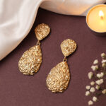 Luxe Textured Gold Statement Earrings – Bold & Timeless