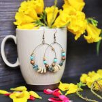 Boho Turquoise Sunburst Earrings – Vintage Charm with a Chic Twist