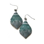 Rustic Tribal Teardrop Earrings – Handcrafted Antique Charm