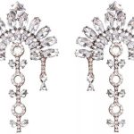 Women Luxury Crystal Statement Earrings – Sparkling Rhinestone Bridal & Party Dangle Earrings