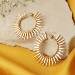 Golden Radiance Hoop Earrings – Bold & Fierce