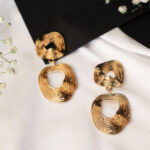 Golden Ripple – Textured Elegance Earrings