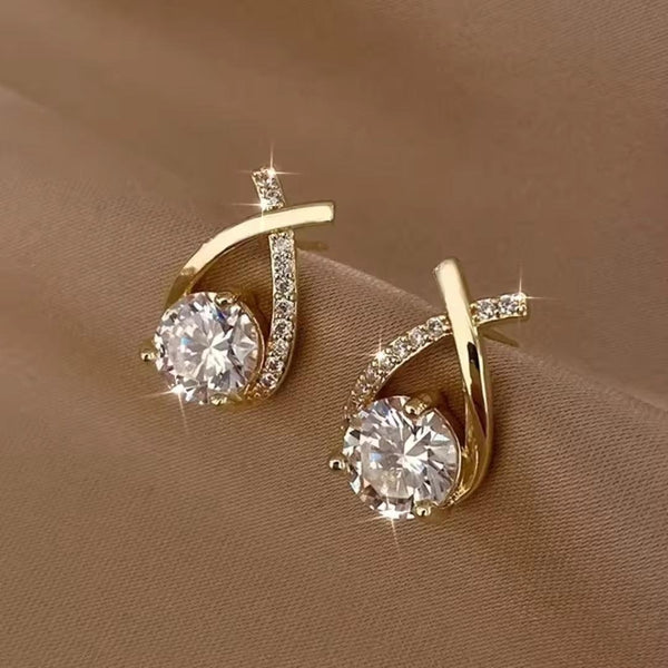 Cross Bling Minimal Earrings - Image 2