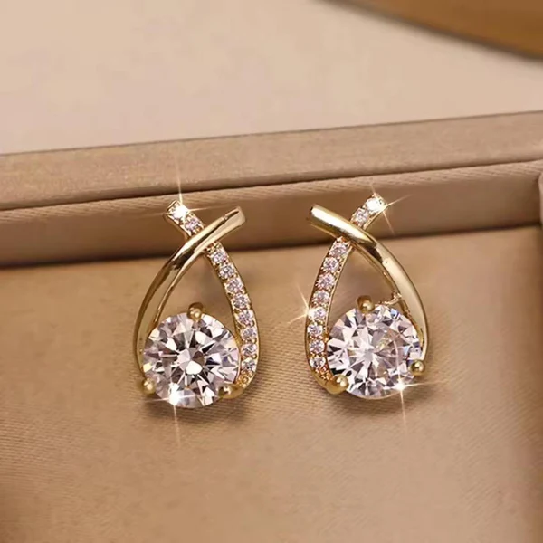 Cross Bling Minimal Earrings - Image 4