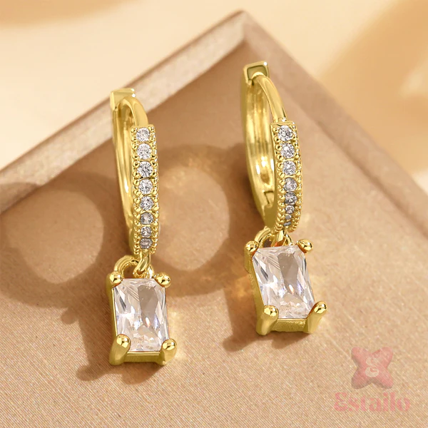 Crystal Elegance Hoops Earring - Image 3